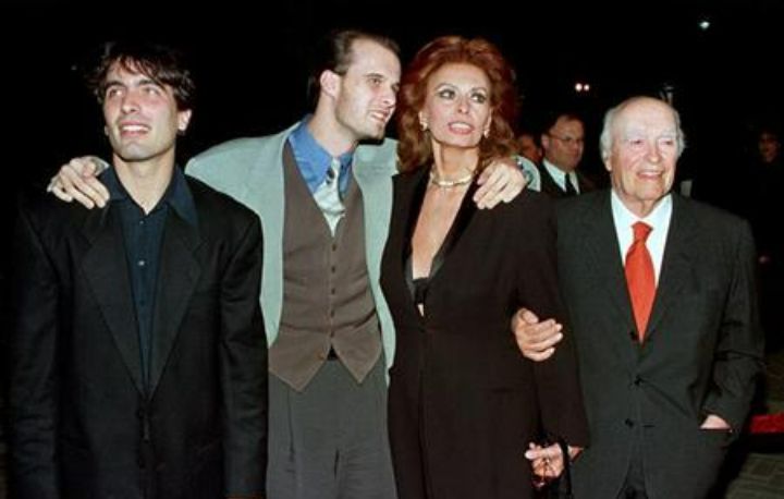 Carlo Ponti Jr., Eduardo Ponti, Sophia Loren and Carlo Ponti at an event.